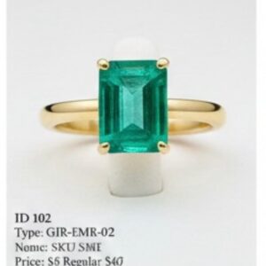 Colombian Emerald Solitaire Ring