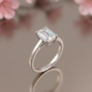 Timeless Emerald-Cut Moissanite Ring