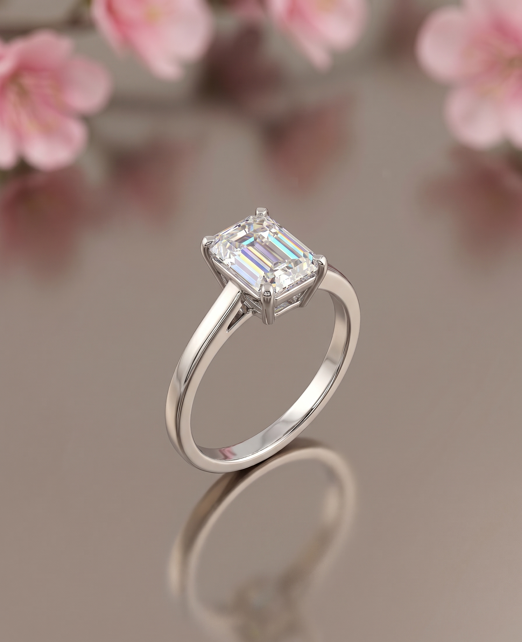 Timeless Emerald-Cut Moissanite Ring