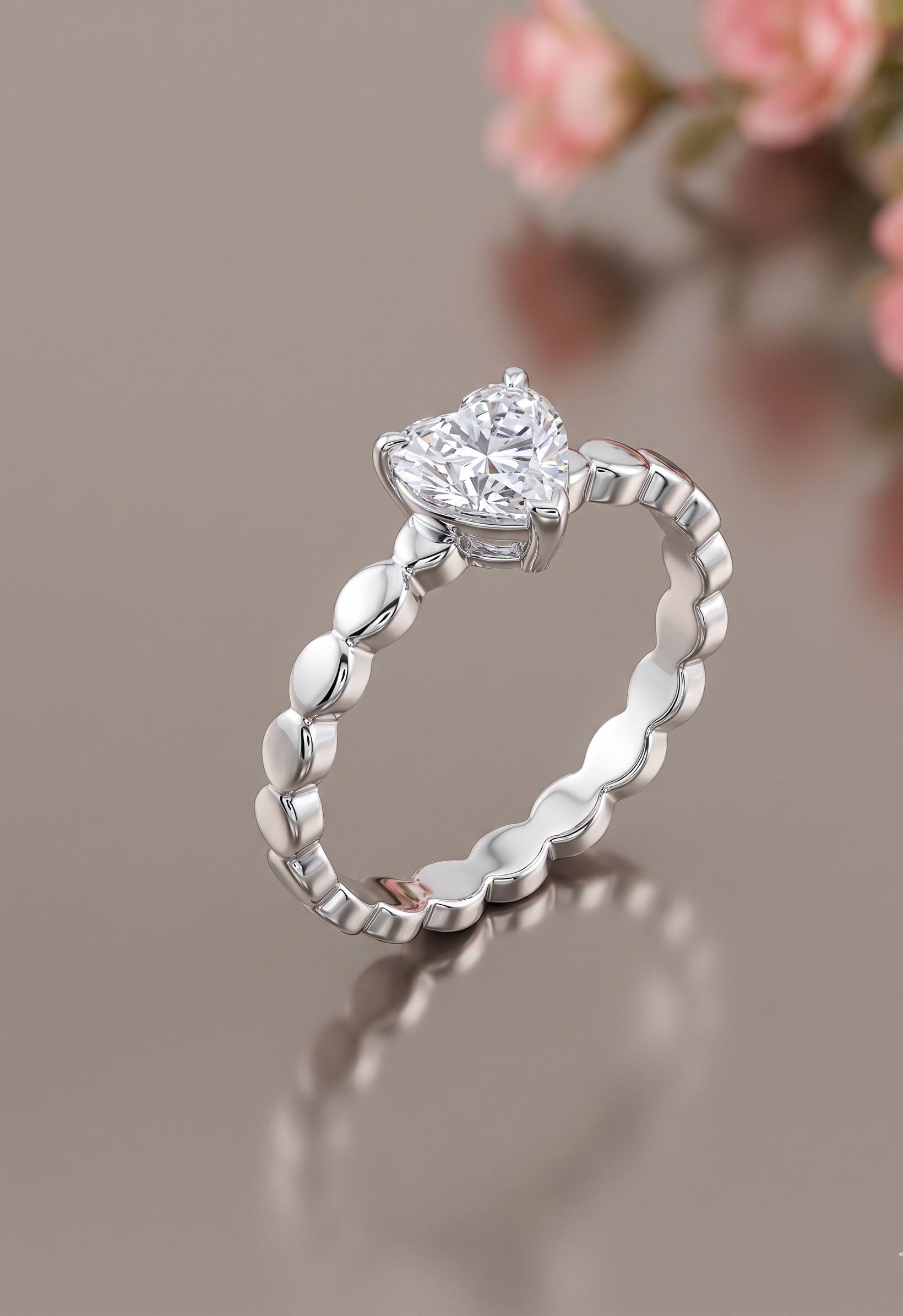 Heart Radiance Solitaire Ring